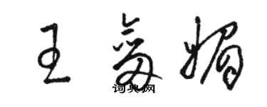 駱恆光王劍媚草書個性簽名怎么寫