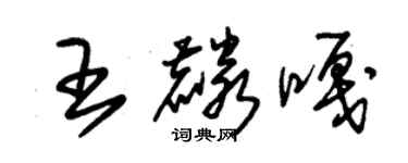 朱錫榮王麟嘎草書個性簽名怎么寫