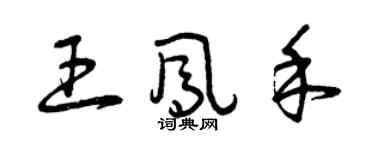 曾慶福王鳳禾草書個性簽名怎么寫