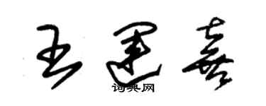 朱錫榮王運喜草書個性簽名怎么寫