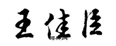 胡問遂王佳臣行書個性簽名怎么寫