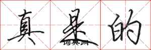 田英章真是的行書怎么寫