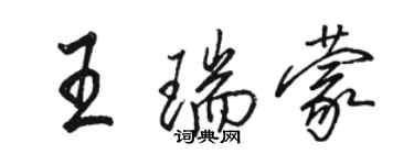 駱恆光王瑞蒙行書個性簽名怎么寫