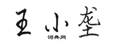 駱恆光王小壟行書個性簽名怎么寫