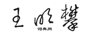 駱恆光王明攀草書個性簽名怎么寫