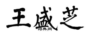 翁闓運王盛芝楷書個性簽名怎么寫