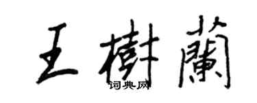 王正良王樹蘭行書個性簽名怎么寫
