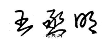 朱錫榮王丞明草書個性簽名怎么寫