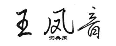 駱恆光王鳳音行書個性簽名怎么寫