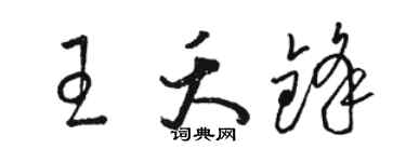 駱恆光王夭鋒草書個性簽名怎么寫