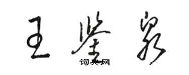 駱恆光王鑑泉草書個性簽名怎么寫