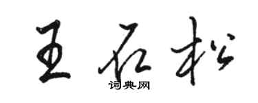 駱恆光王石松行書個性簽名怎么寫