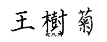 何伯昌王樹菊楷書個性簽名怎么寫