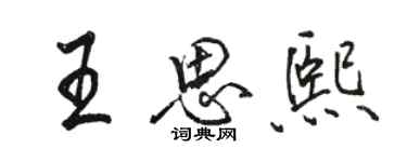 駱恆光王思熙行書個性簽名怎么寫