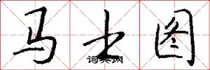 馬士圖怎么寫好看