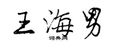 曾慶福王海男行書個性簽名怎么寫