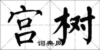 翁闓運宮樹楷書怎么寫