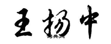 胡問遂王揚中行書個性簽名怎么寫