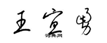 梁錦英王宜勇草書個性簽名怎么寫