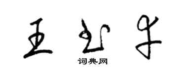 梁錦英王書幸草書個性簽名怎么寫