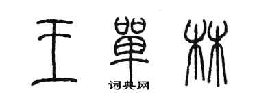 陳墨王單林篆書個性簽名怎么寫