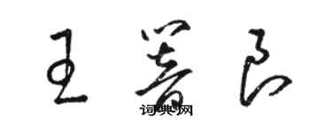 駱恆光王響良草書個性簽名怎么寫