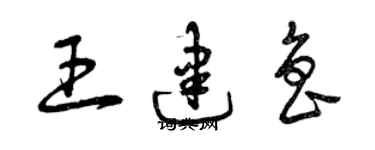 曾慶福王建魯草書個性簽名怎么寫