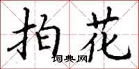 丁謙拍花楷書怎么寫