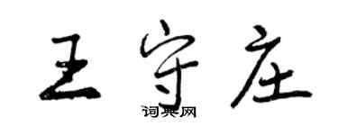 曾慶福王守莊行書個性簽名怎么寫