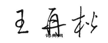 駱恆光王再楷草書個性簽名怎么寫