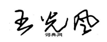 朱錫榮王光風草書個性簽名怎么寫