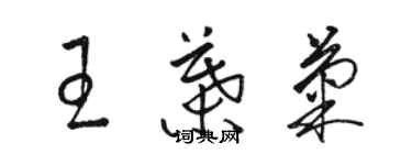 駱恆光王葉菊草書個性簽名怎么寫