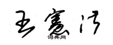 朱錫榮王憲淑草書個性簽名怎么寫