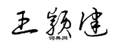 曾慶福王穎健草書個性簽名怎么寫