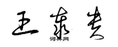 曾慶福王泰貴草書個性簽名怎么寫