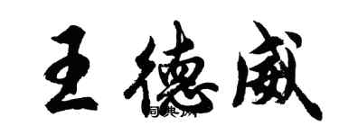 胡問遂王德威行書個性簽名怎么寫
