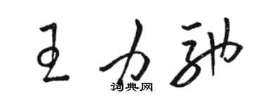 駱恆光王力馳草書個性簽名怎么寫