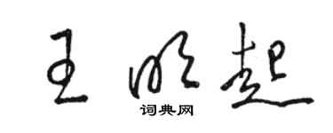 駱恆光王明起草書個性簽名怎么寫