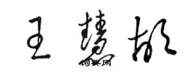 駱恆光王慧胡草書個性簽名怎么寫