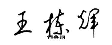 梁錦英王棟輝草書個性簽名怎么寫