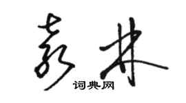 駱恆光袁林草書個性簽名怎么寫