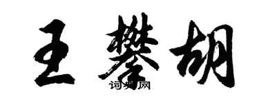 胡問遂王攀胡行書個性簽名怎么寫