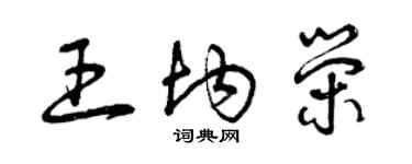 曾慶福王均榮草書個性簽名怎么寫