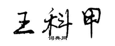 曾慶福王科甲行書個性簽名怎么寫