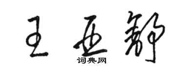 駱恆光王亞舒草書個性簽名怎么寫