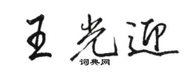 駱恆光王光迎行書個性簽名怎么寫
