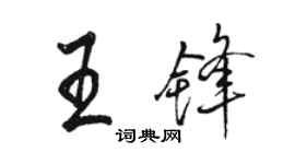 駱恆光王鋒行書個性簽名怎么寫