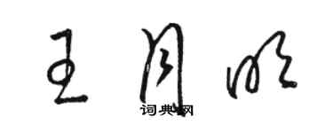 駱恆光王月明草書個性簽名怎么寫