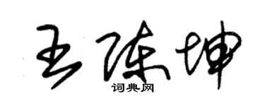 朱錫榮王陳坤草書個性簽名怎么寫