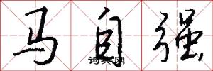 馬自強怎么寫好看